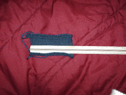 Upside-downer swatch, size 5