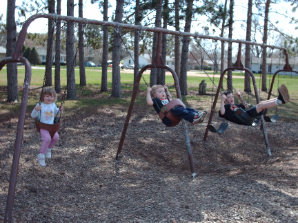 Swingers at the park